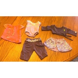 American‎ Girl Doll Lot Isabelle Shirt Purple Dance Outfit Skirt Wrap Leotard